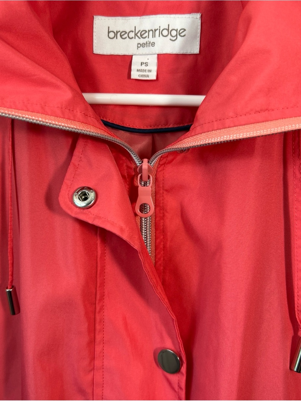 breckenridge Coral Pink Utility Anorak Jacket - Picture 7 of 8